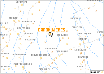 map of Caño Mujeres