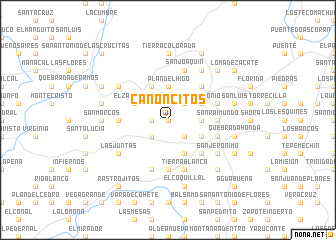 map of Cañoncitos