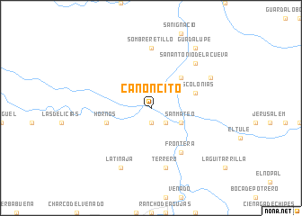 map of Cañoncito