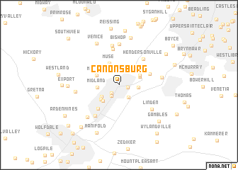 map of Canonsburg