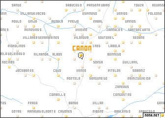 map of Cañón