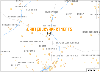 map of Cantebury Apartments