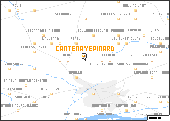 map of Cantenay-Épinard