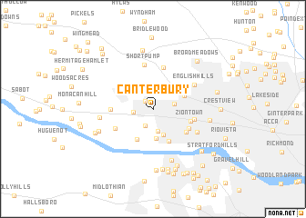 map of Canterbury