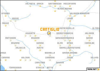 map of Cantiglio