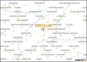 map of Cantillac
