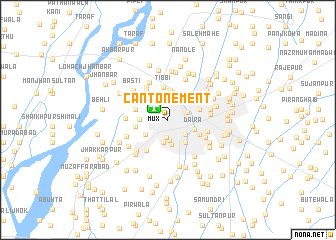 map of Cantonement