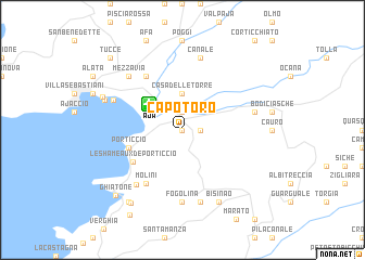map of Capo Toro
