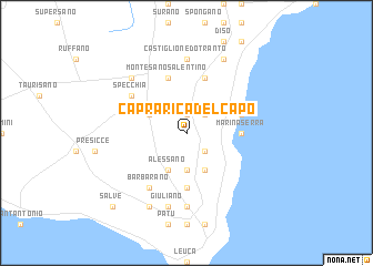 map of Caprarica del Capo