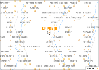 map of Căpreni