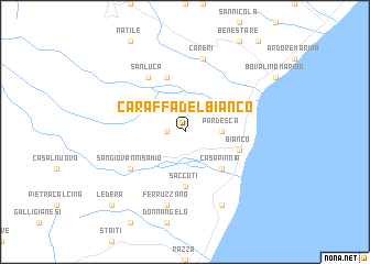 map of Caraffa del Bianco