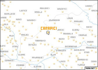 map of Čarapići