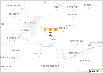 map of Carara