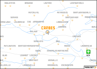 map of Carbes