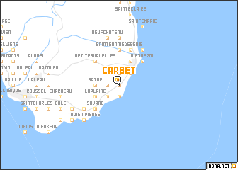 map of Carbet