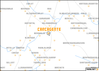 map of Carcagente