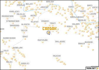 map of Čardak