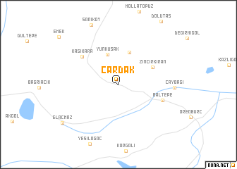 map of Çardak