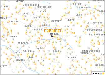 map of Čardinci
