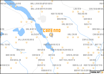 map of Carenno