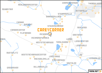 map of Carey Corner