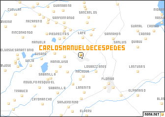 map of Carlos Manuel de Céspedes