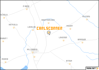 map of Carls Corner