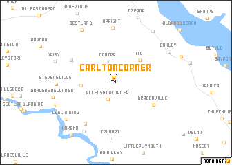 map of Carlton Corner