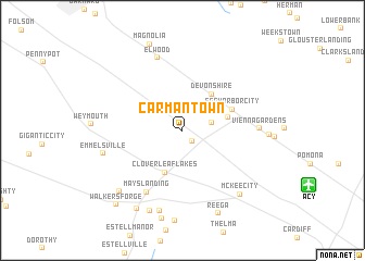 map of Carmantown