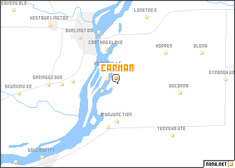 map of Carman