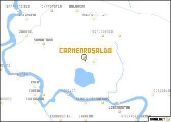 map of Carmen Rosaldo