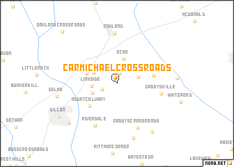 map of Carmichael Crossroads