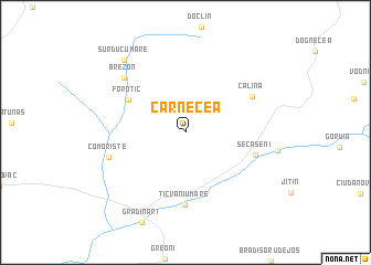 map of Carnecea
