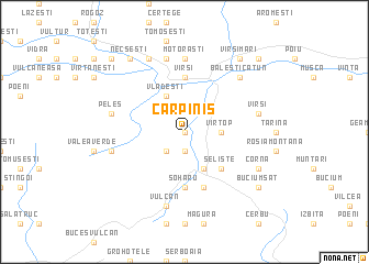 map of Cărpiniş