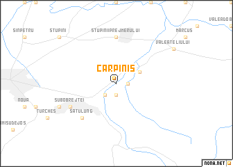 map of Cărpiniş