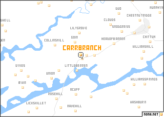 map of Carr Branch