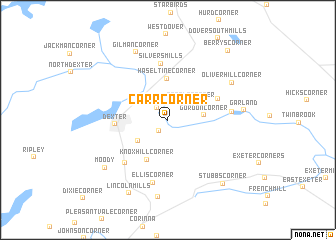 map of Carr Corner