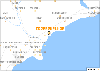 map of Carrer del Mar