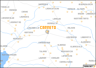 map of Carreto