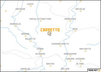 map of Carretto
