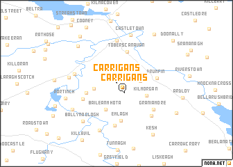 map of Carrigans