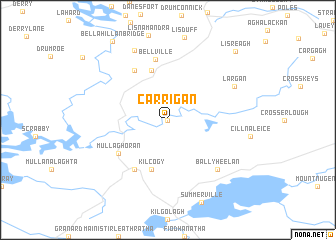 map of Carrigan