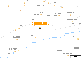 map of Carrol Mill