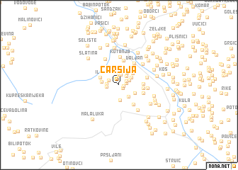 map of Čaršija