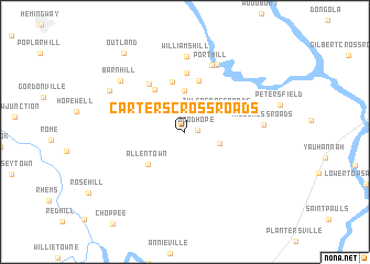 map of Carters Crossroads