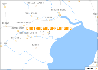 map of Carthage Bluff Landing