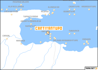 map of Cartí Yantupo