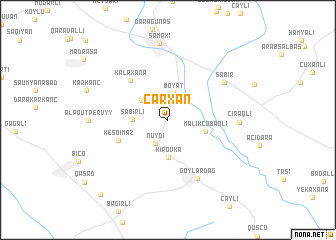 map of Çarxan