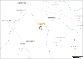 map of Cary