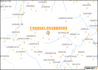 map of Casa de las Sabanas